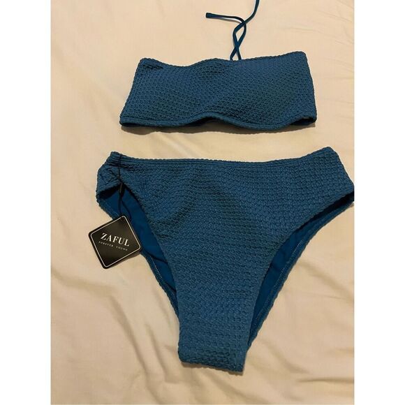NWT Zaful blue bikini set - Picture 1 of 4